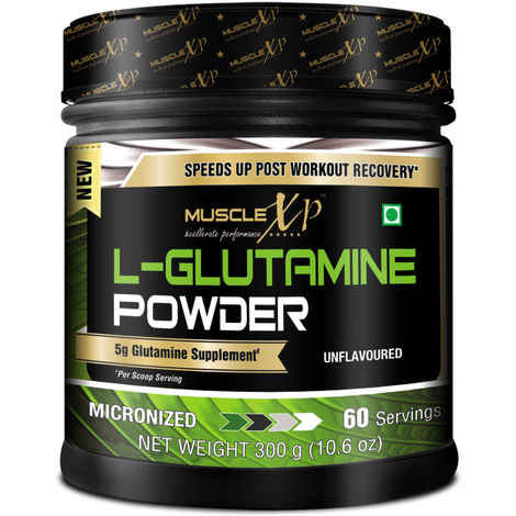 MuscleXP Micronized L-Glutamine Powder - 300Gm (10.6 Oz) Unflavored