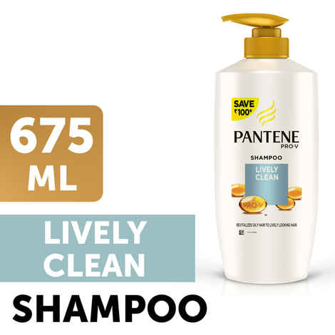 Buy Pantene Lively Clean Shampoo (675 ml) - Purplle