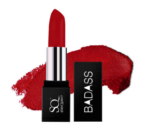 Stay Quirky Lipstick, Super Matte, Red, Badass - Princess With Hotness Issues 27