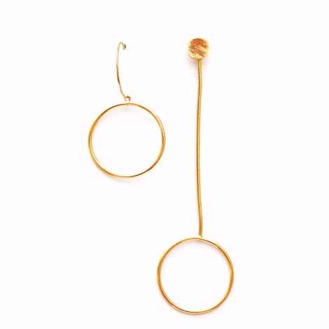 Buy Joker & Witch Gold Assymetric Earrings - Purplle