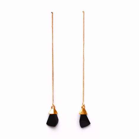 Buy Joker & Witch Black Minimal Stone Drop Earrings - Purplle