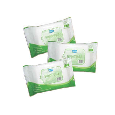 Buy Ginni Shampoo Towel (Clean Hair In Minutes) (Pack Of 3) (10 Wet Towels Per Pack) - Purplle