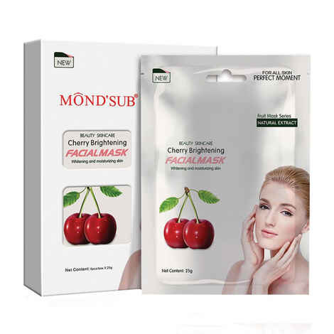 Buy MondSub Cherry Brightening Face Mask Sheet Pack Of 2 - Purplle