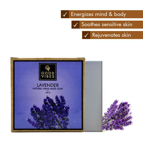 Good Vibes Natural Hand Made Soap - Lavender (100 gm)