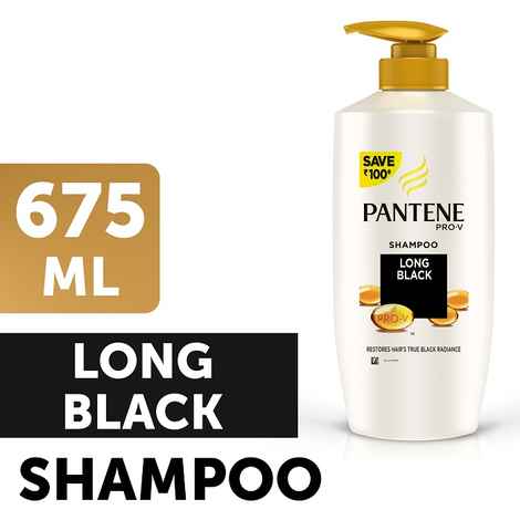 Buy Pantene Long Black Shampoo (675 ml) - Purplle