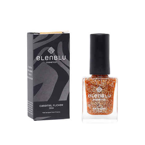 Buy ElenBlu Caramel Flicker Pearls Nail Paint (9.9 ml) - Purplle