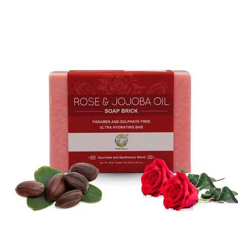 Greenberry Organics Rose & Jojoba Oil Soap Brick (150 g)