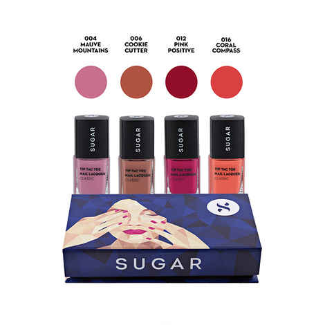 SUGAR Cosmetics Tip Tac Toe ""Vacay Mode"" Nail Lacquer Gift Box