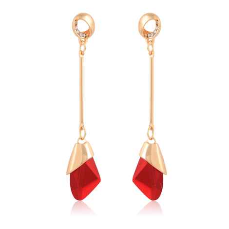 Buy Crunchy Fashion Multi Colored Drop Earrings - Purplle