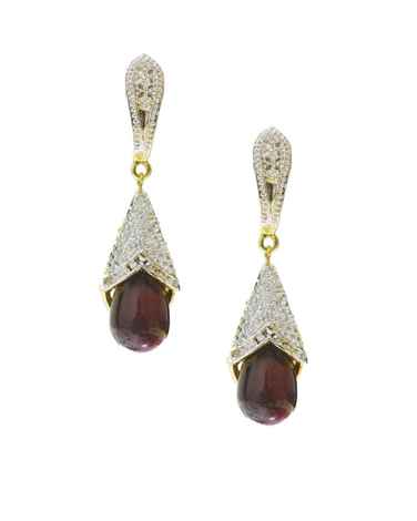 Buy Royal Bling Ad Brown Drop Earrings - Purplle