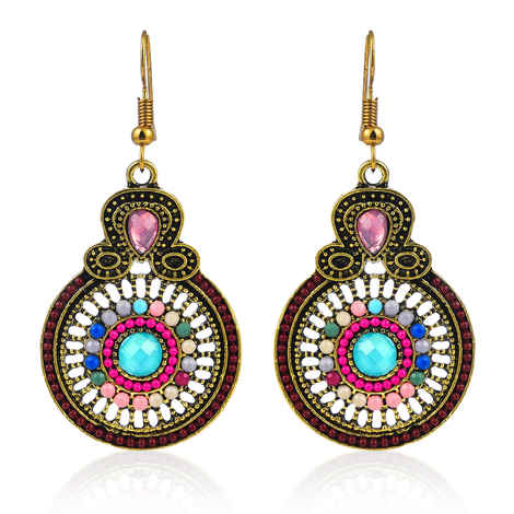 Buy Crunchy Fashion Boho Beads Drop Earrings For Girls - Purplle