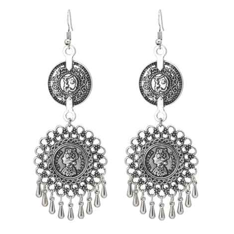 Buy Crunchy Fashion Oxidised Silver Drop & Dangler Earring - Purplle