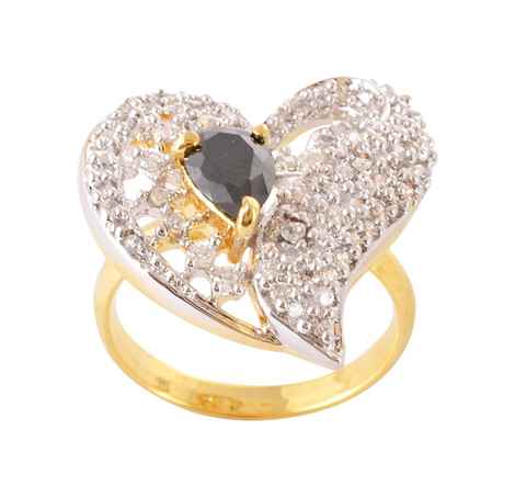 Buy Crunchy Fashion Square Cz Ring - Purplle