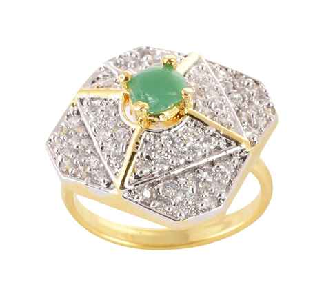 Buy Crunchy Fashion Square Cz Ring - Purplle