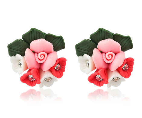 Buy Crunchy Fashion Clay Floret Stud Earrings For Women - Purplle