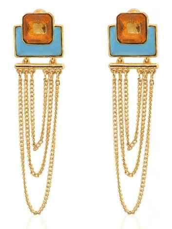 Buy Crunchy Fashion Colorrush Tangy Multilayer Danglers - Purplle