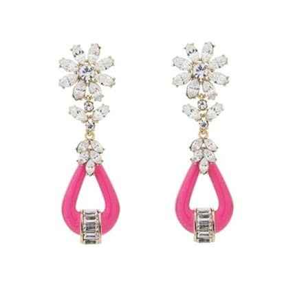 Buy Crunchy Fashion Eastertide Blossom Pink Earrings - Purplle