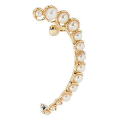 Buy Crunchy Fashion Graduated Pearl Ear Cuff - Purplle