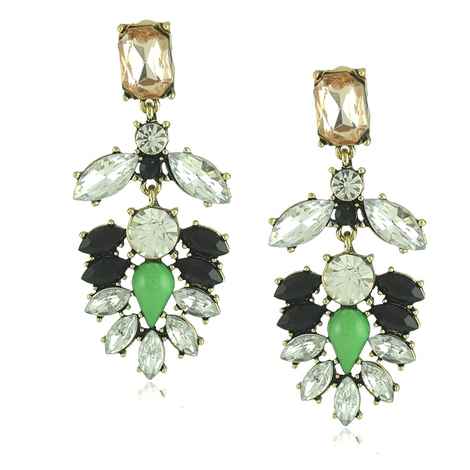 Buy Crunchy Fashion Juliana Chandelier Earrings - Purplle