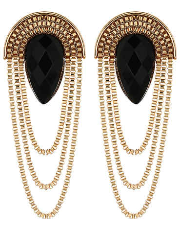 Buy Crunchy Fashion Party Girl Black Earrings - Purplle