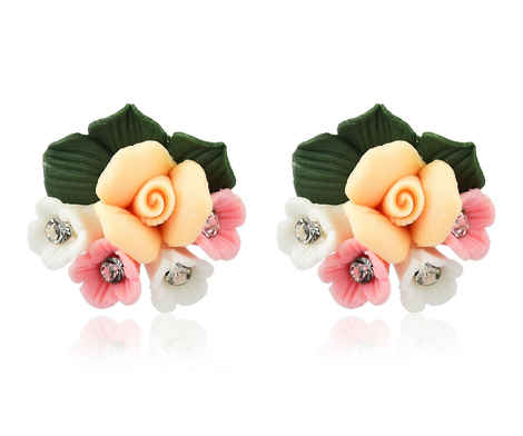 Buy Crunchy Fashion Pastel Floret Stud Earrings for Women - Purplle