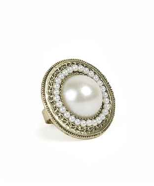Buy Crunchy Fashion Pearl Beads Ring - Purplle