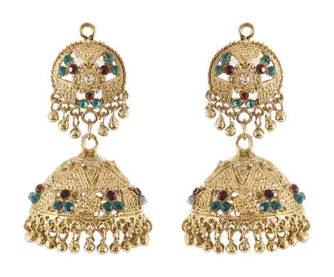 Buy Royal Bling Golden Plated Drop Earring - Purplle
