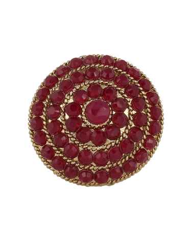 Buy Crunchy Fashion Rani Pink Crystal Ring - Purplle