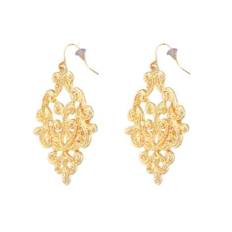 Buy Crunchy Fashion Royal Baroque Rosy Charming Earrings - Purplle