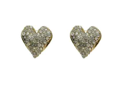 Buy Crunchy Fashion Valentine Special Rhineshone Heart Studs - Purplle