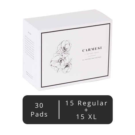 Buy Carmesi - All Natural Sanitary Pads - 10 pads (5 Regular + 5 XL) - Purplle