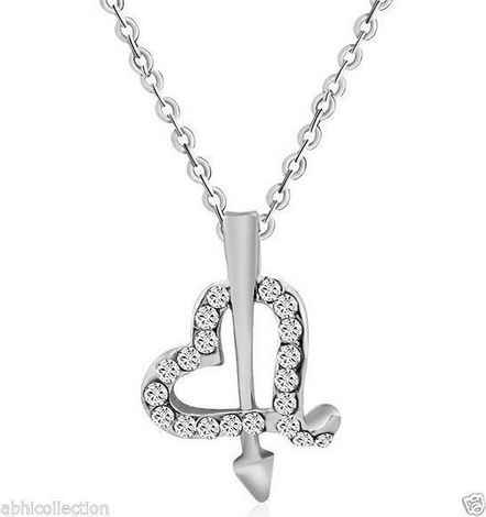 Buy Lishmark Womens 9K White Gold Filled & Aaa Cz Necklace & Pendant Necklace Jewelry - Purplle