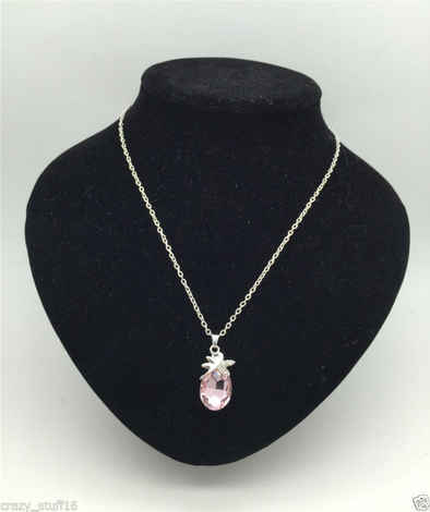 Buy Lishmark New Fashion Charm Jewelry Wedding Rhinestone Silver Necklace Pendant Pink - Purplle