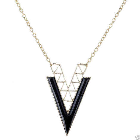 Buy Lishmark Fashion Jewelry V Shape Design Necklace Women Jewelry Necklace Style - Purplle