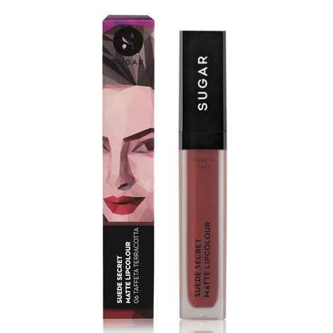 Buy SUGAR Cosmetics Suede Secret Matte Lipcolour - 06 Taffeta Terracotta (Terracotta Brown) - Purplle