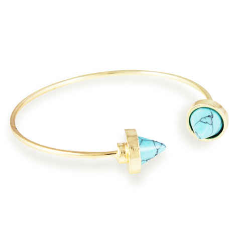 Buy Karatcart Gold Metal Blue Turquoise Bracelet For Women - Purplle