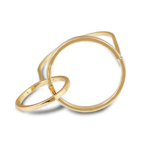 Buy Karatcart Gold Metal Geometrical Ring For Women - Purplle
