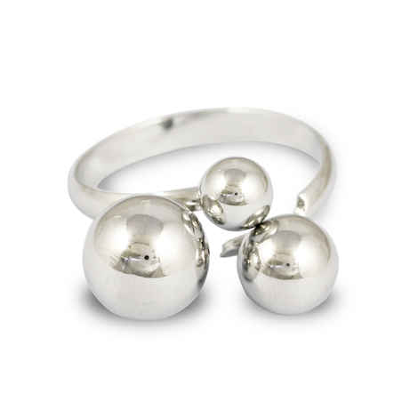 Buy Karatcart Silver Metal Adjustable Ring For Women - Purplle