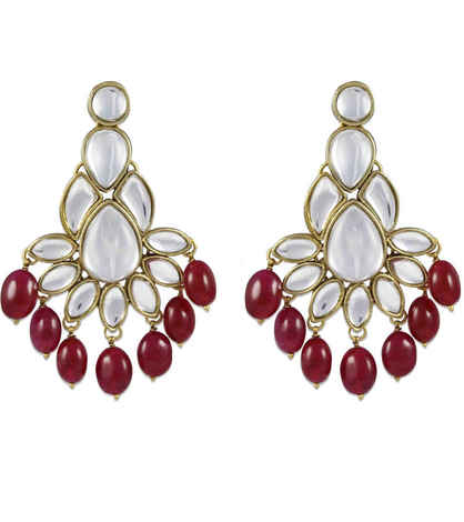 Buy Karatcart Brass Dangle & Drop Earings For Women ( Red ) - Purplle