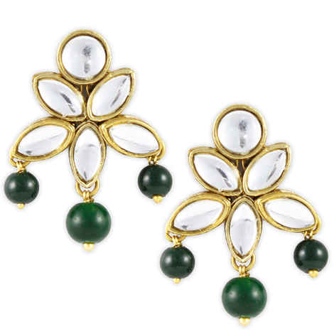 Buy Karatcart Metal Dangle & Drop Earring For Women (Green) - Purplle