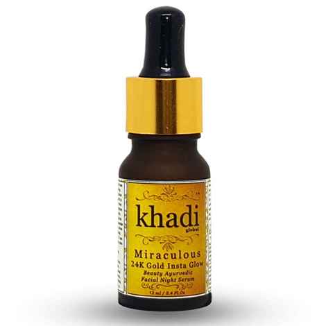 Khadi Global Royale 24K Gold Insta Glow Beauty Ayurvedic Facial Night Serum (12 ml)