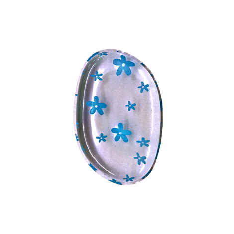 Stay Quirky Blender, Make Up Perfector Silica Gel Puff, Blend Her - Transparent Blue Flower