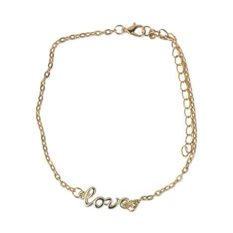 Buy Femnmas Letter Love Anklet - Purplle