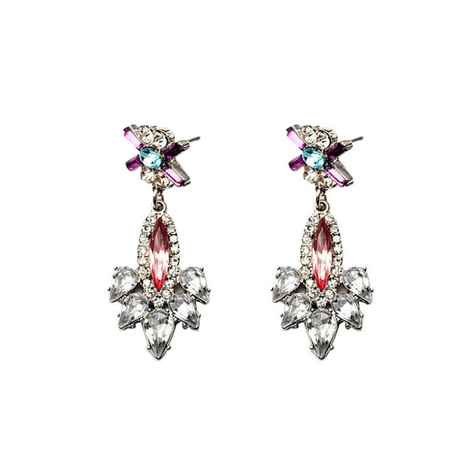 Buy Femnmas Luxury Flower Drop Earrings - Purplle