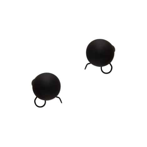 Buy Femnmas Black Double Sided Bow Earrings - Purplle