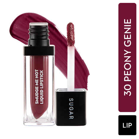 SUGAR Cosmetics - Smudge Me Not - Liquid Lipstick - 30 Peony Genie (Medium Pink) - 4.5 ml - Ultra Matte Liquid Lipstick, Transferproof and Waterproof, Lasts Up to 12 hours