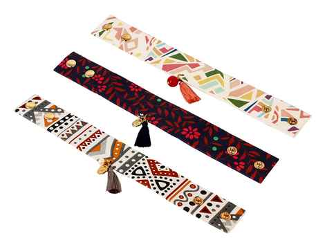 Buy Crunchy Fashion Jewellery Stylish Unisex Stap Bracelet Combo - Purplle