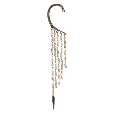 Buy Crunchy Fashion Pearl Tassel Ear Cuff - Purplle