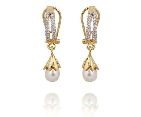 Buy Royal Bling Two Ad Row White Drop Earrings - Purplle