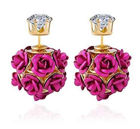 Buy Crunchy Fashion Gold Plated Stylish Floral Style Stud Earrings Combo For Women & Girls - Purplle
